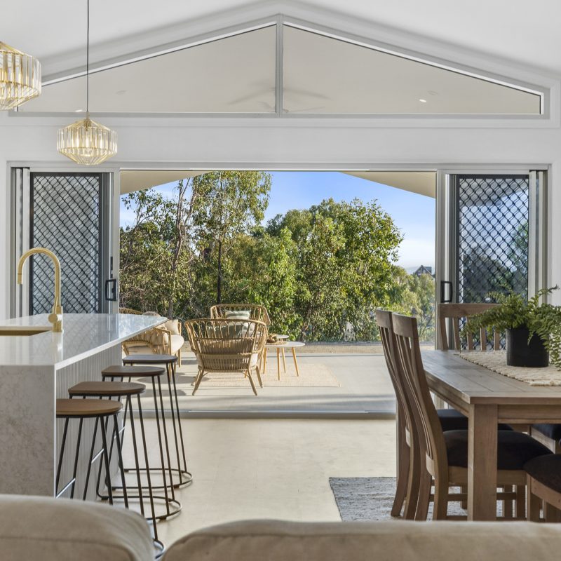 Kitchen and dining area of the completed home at 9 Hansen Street